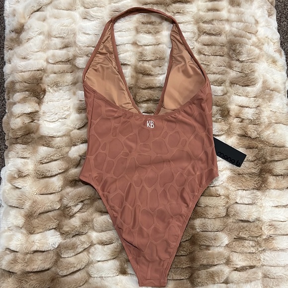MONO B ONE PIECE SWIMSUIT. APRICOT LANE TERRACOTA COLORED / L - Picture 6 of 10